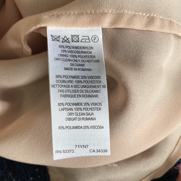 French Connection Navy and Tan Lace Dress - Picture 7 of 8